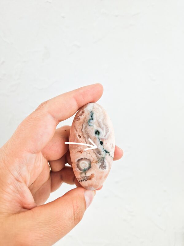 Bloemagaat/chalcedoon palmsteen #5 (b-keuze) - Afbeelding 3