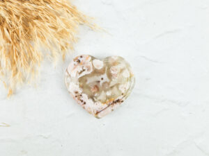 Bloemagaat hartje / worry-stone / mini schaaltje