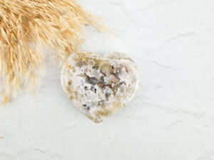 Bloemagaat hartje / worry-stone / mini schaaltje