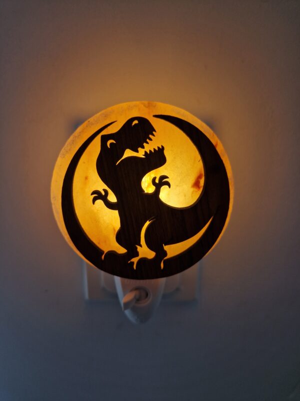 Nachtlamp zoutsteen - dinosaurus 3D