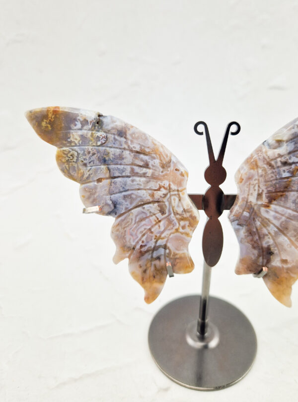 Crazy lace agaat vlinder op standaard
