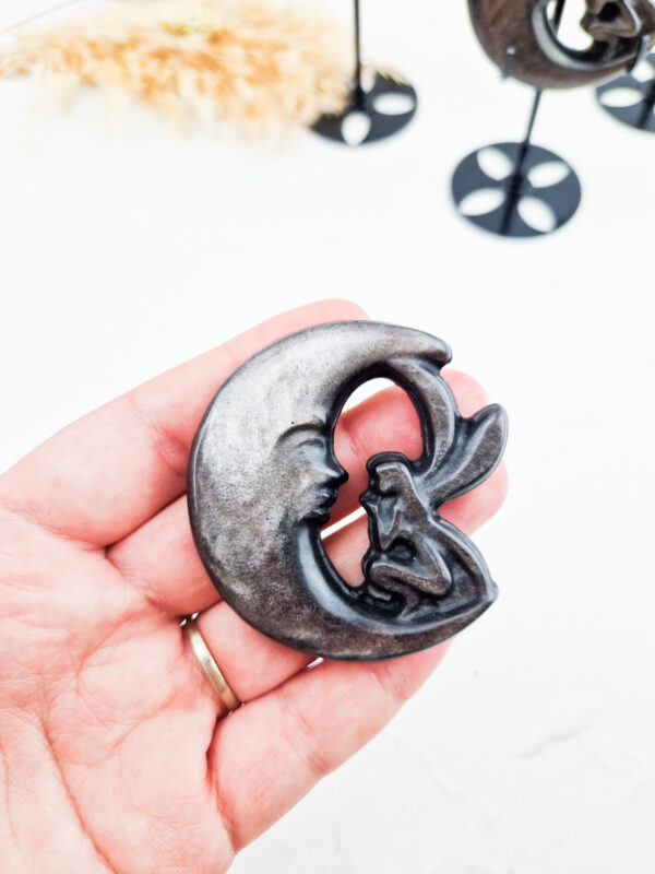 Zilver obsidiaan maan elfje