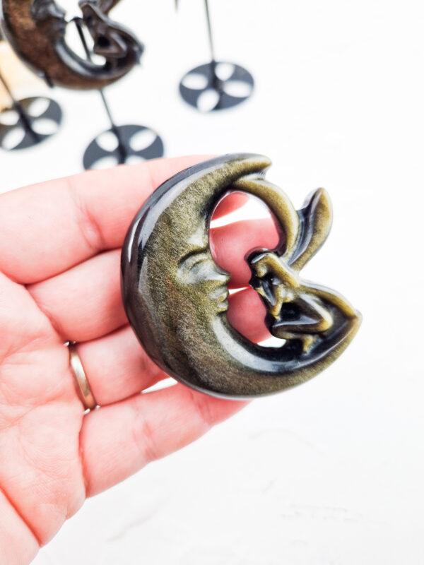Goud obsidiaan maan elfje