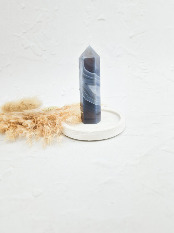 Blauw/grijze agaat toren