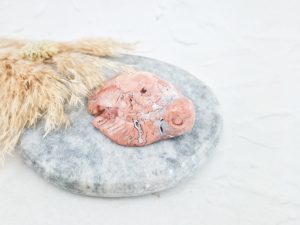 Cotton candy agaat schildpad (roze jaspis met chalcedoon)