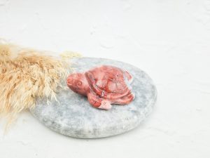 Cotton candy agaat schildpad (roze jaspis met chalcedoon)