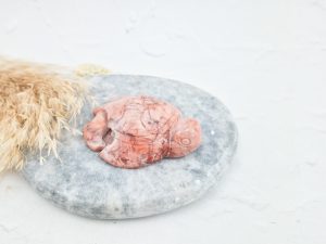 Cotton candy agaat schildpad (roze jaspis met chalcedoon)