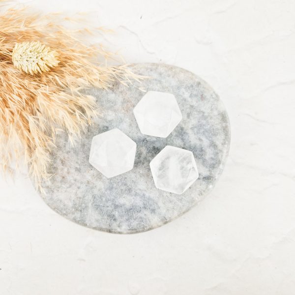 Bergkristal hexagon / diamant