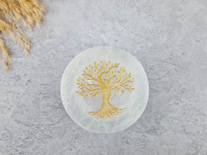 Seleniet bakje met deksel - levensboom