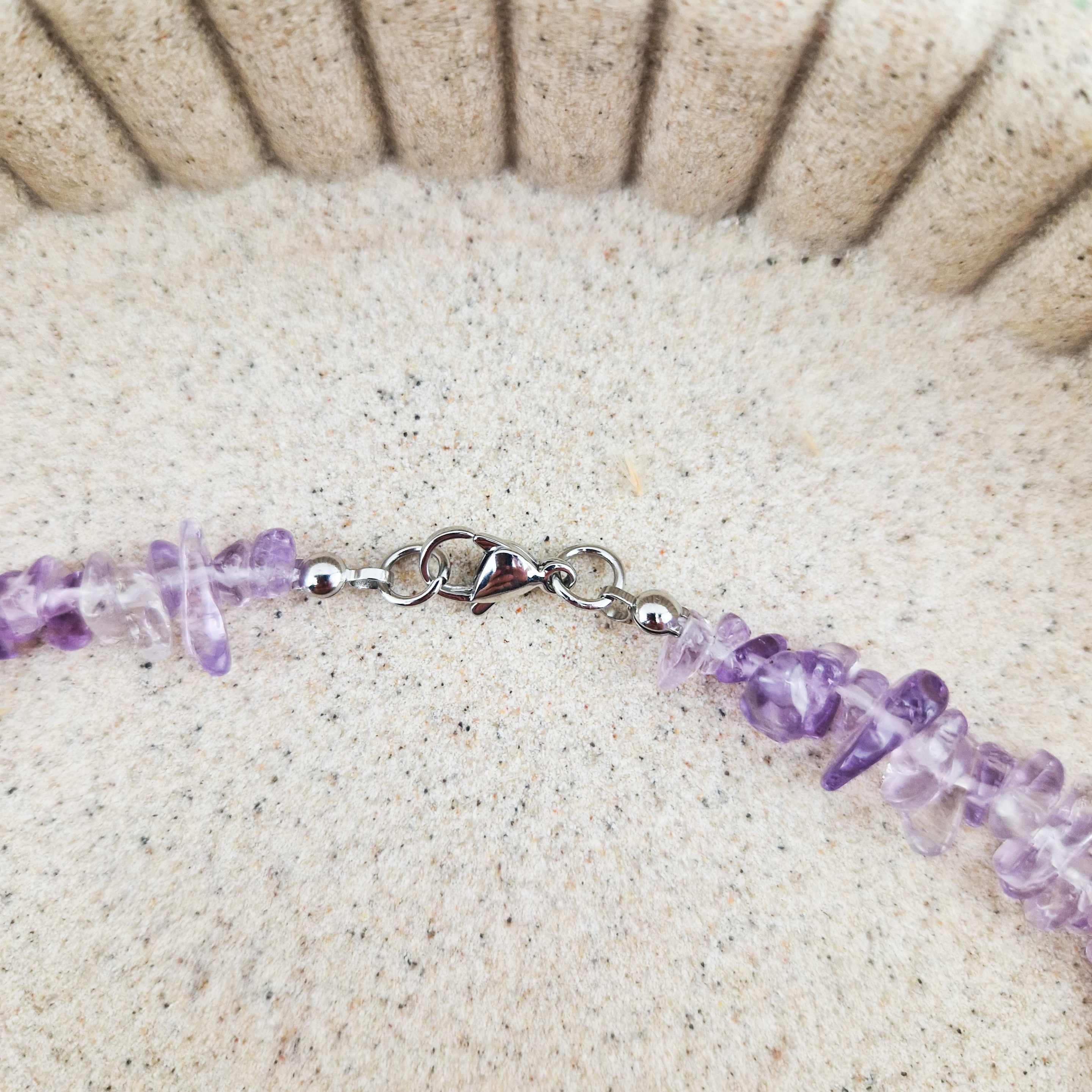 Amethist split ketting