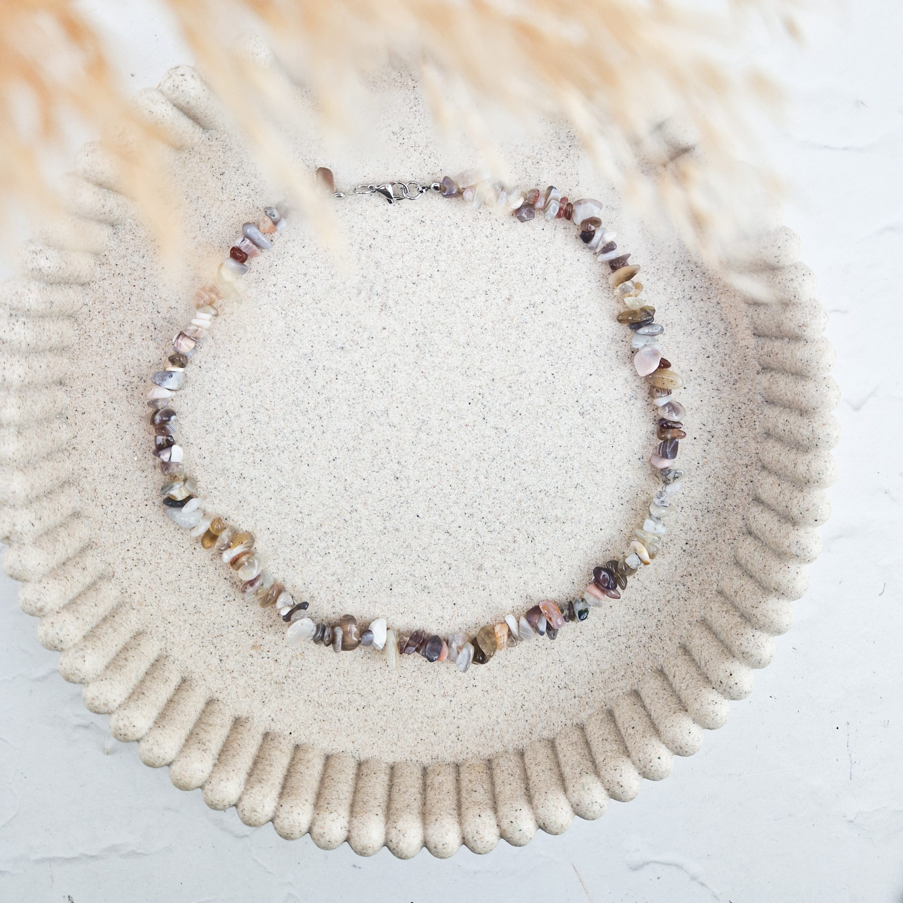 Botswana agaat split ketting