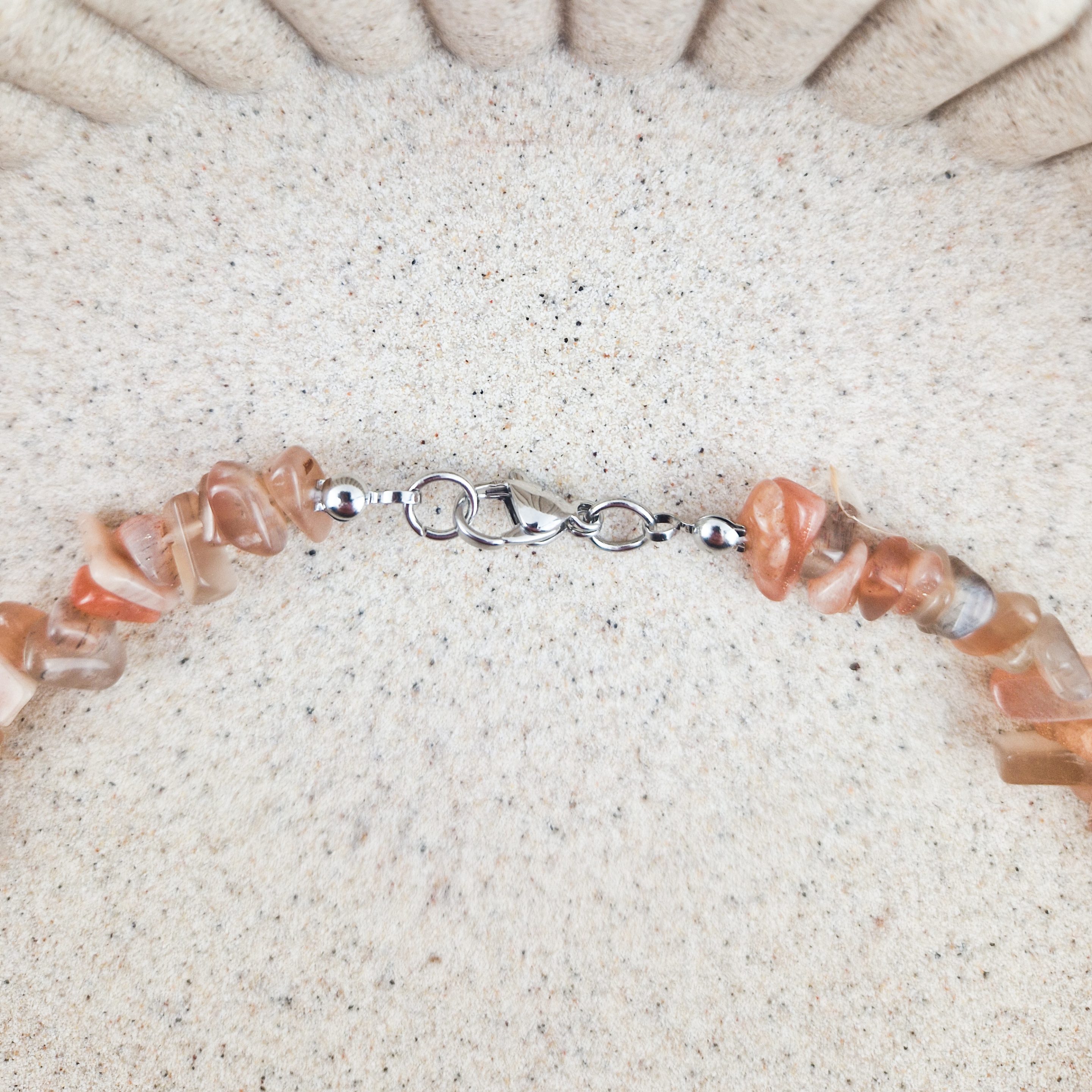 Maansteen split ketting