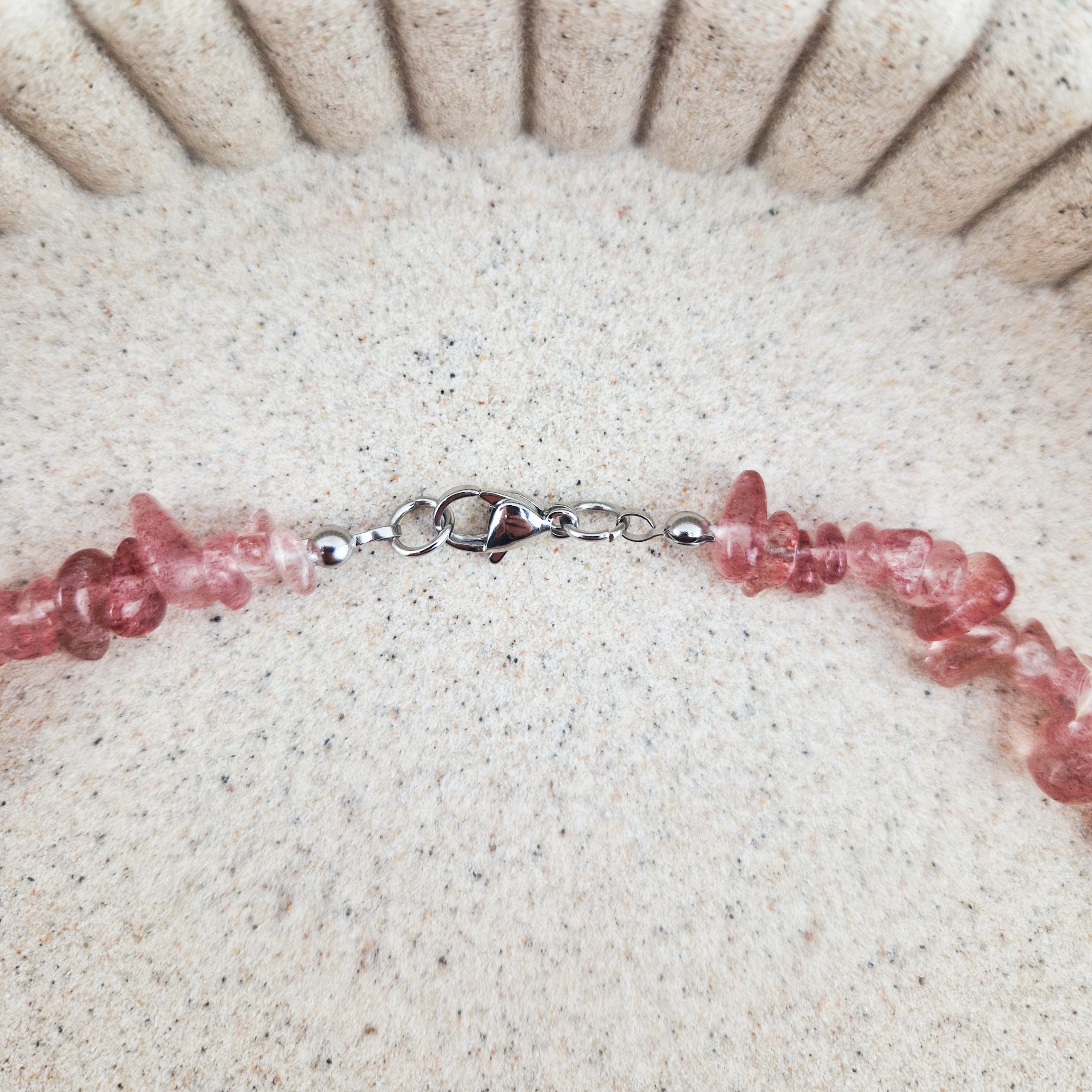 Aardbeienkwarts splitketting