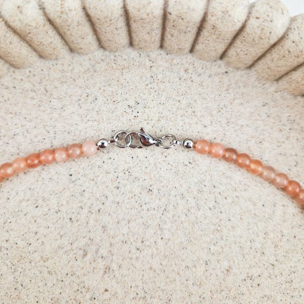 Maansteen ketting 4 mm kralen