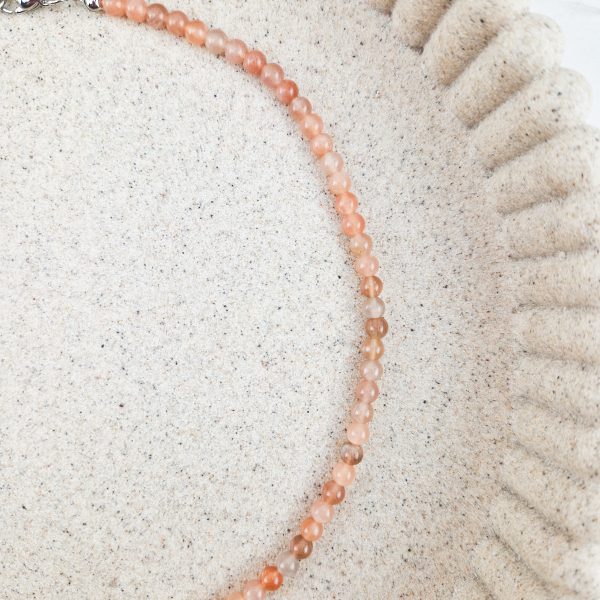 Maansteen ketting 4 mm kralen