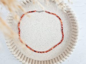 Carneool ketting 4 mm kralen