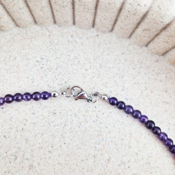 Amethist ketting 4 mm kralen