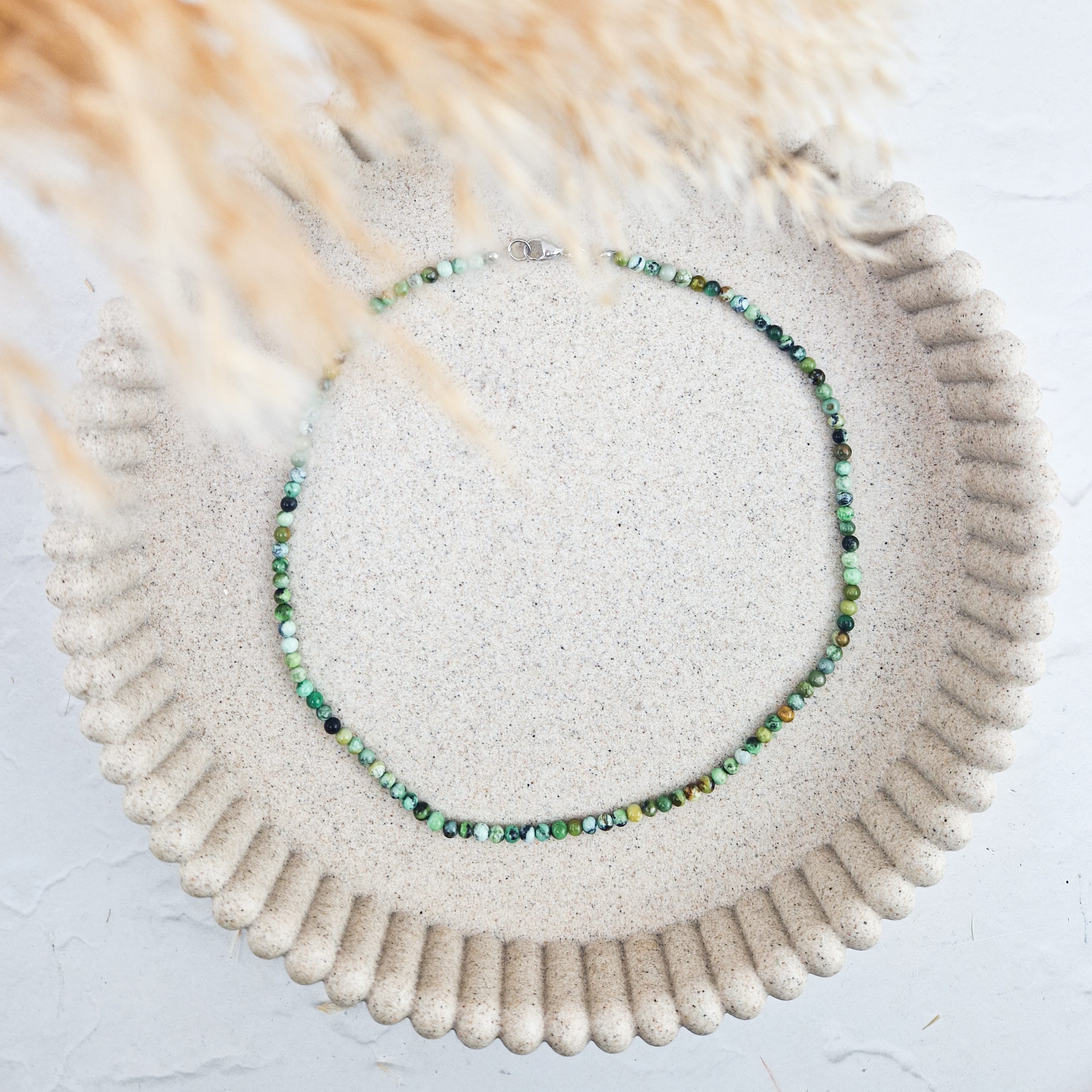 Chrysopaas ketting 4 mm kralen