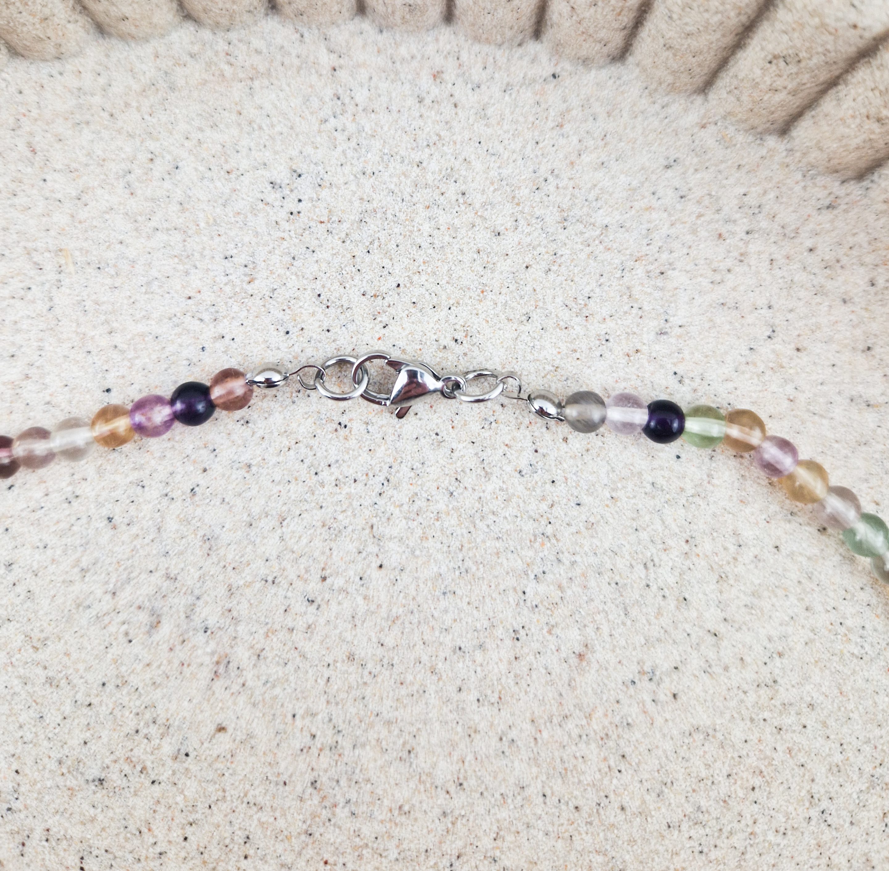 Fluoriet ketting 4 mm kralen