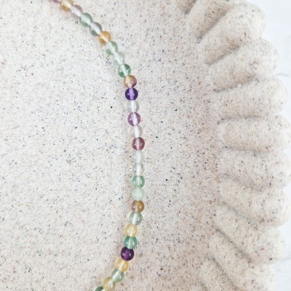 Fluoriet ketting 4 mm kralen