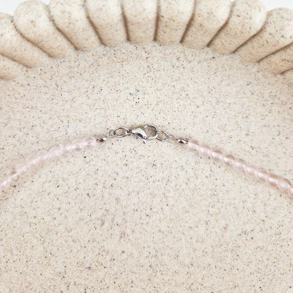 Rozenkwarts ketting 4 mm kralen