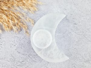 Seleniet waxinelichthouder maan