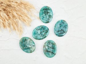 Amazoniet worry-stone / duimsteen