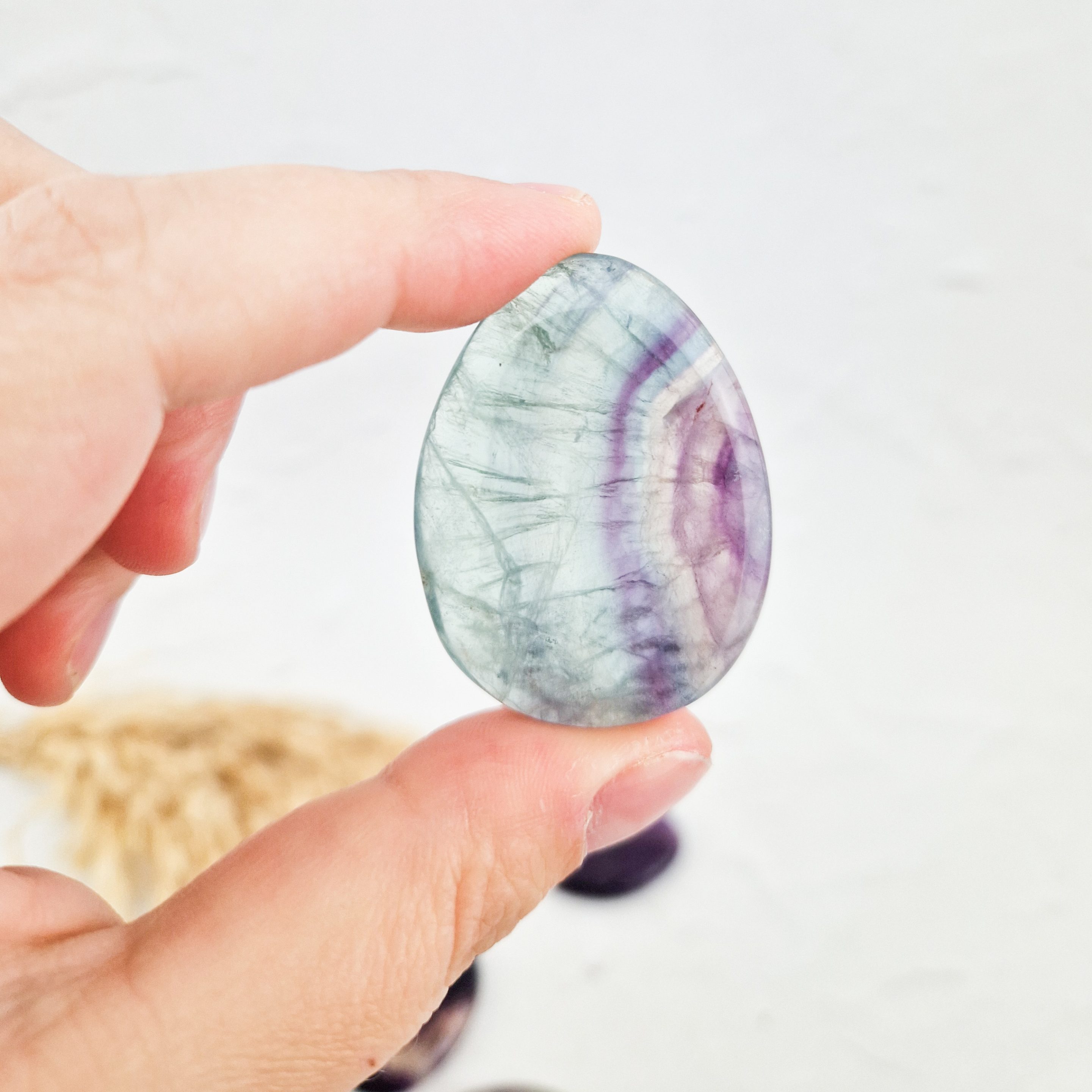 Fluoriet worry-stone / duimsteen