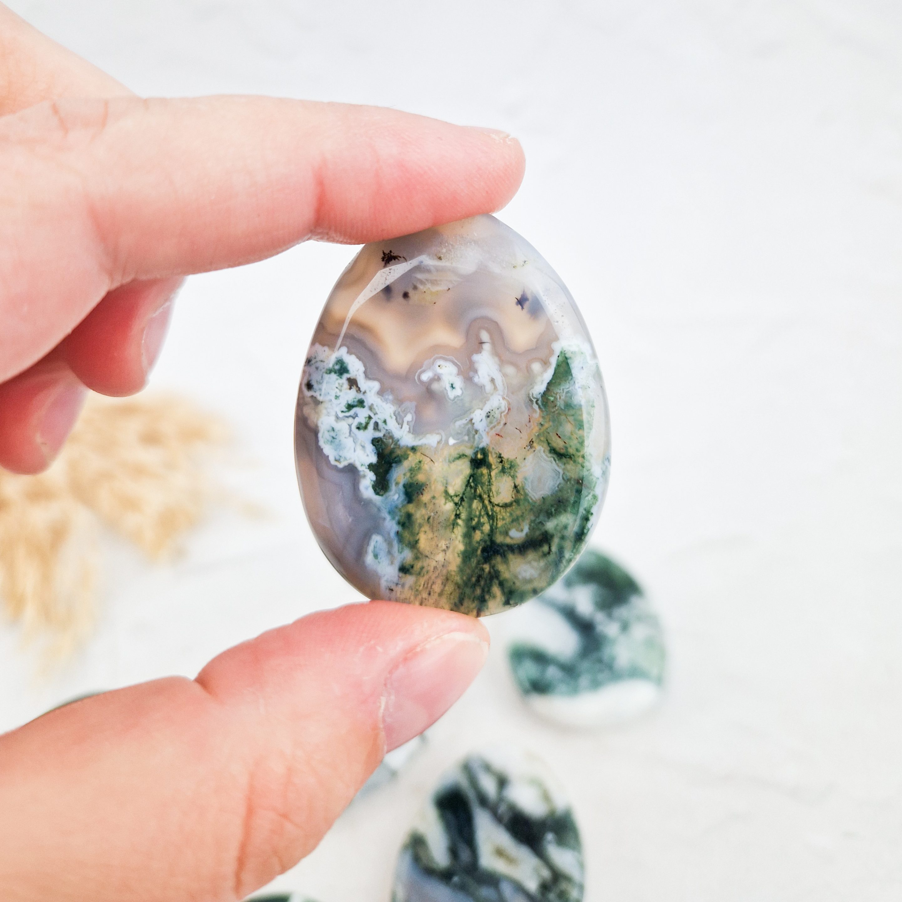 Mosagaat worry-stone / duimsteen