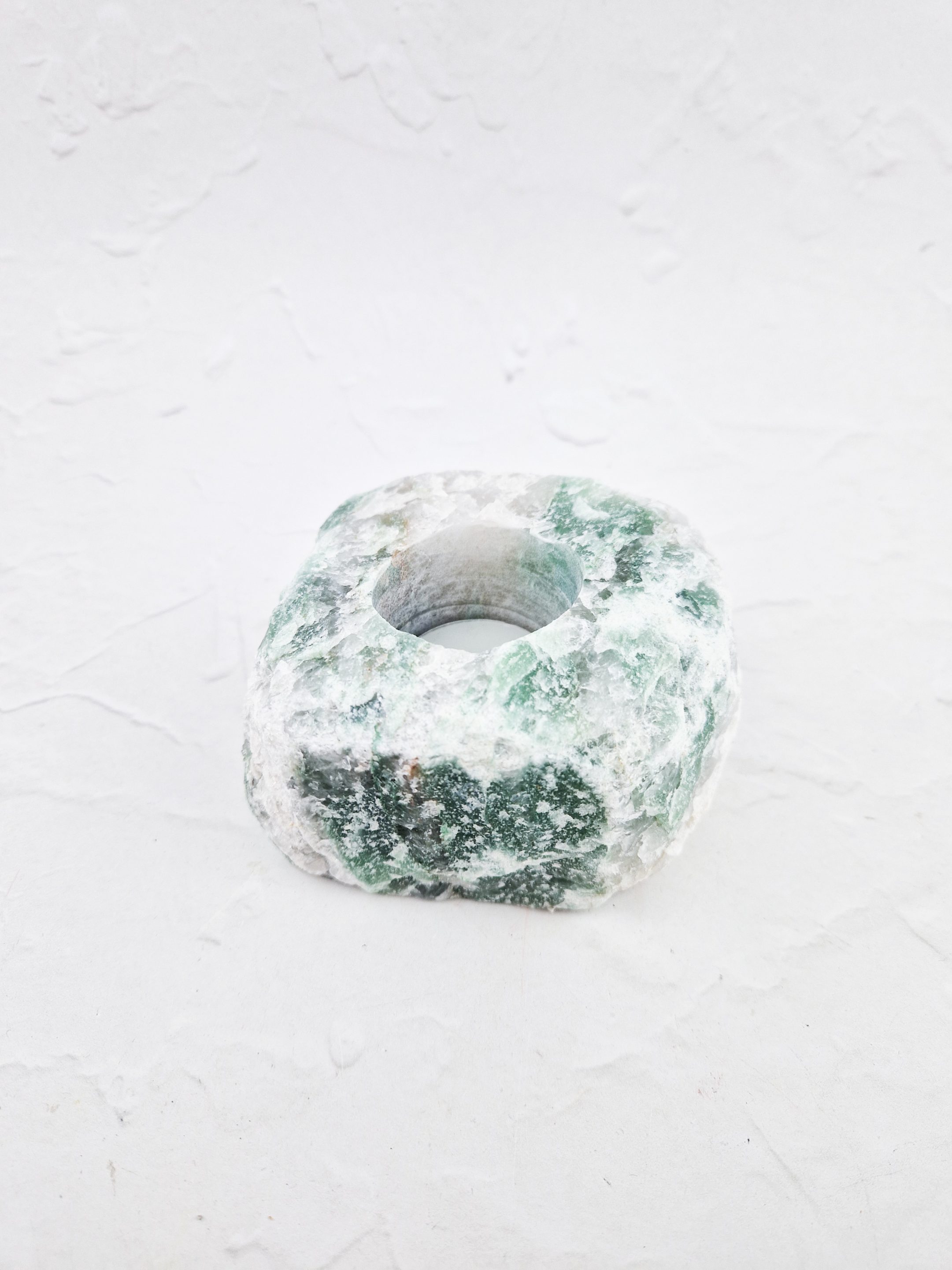 Groene kwarts waxinelichthouder