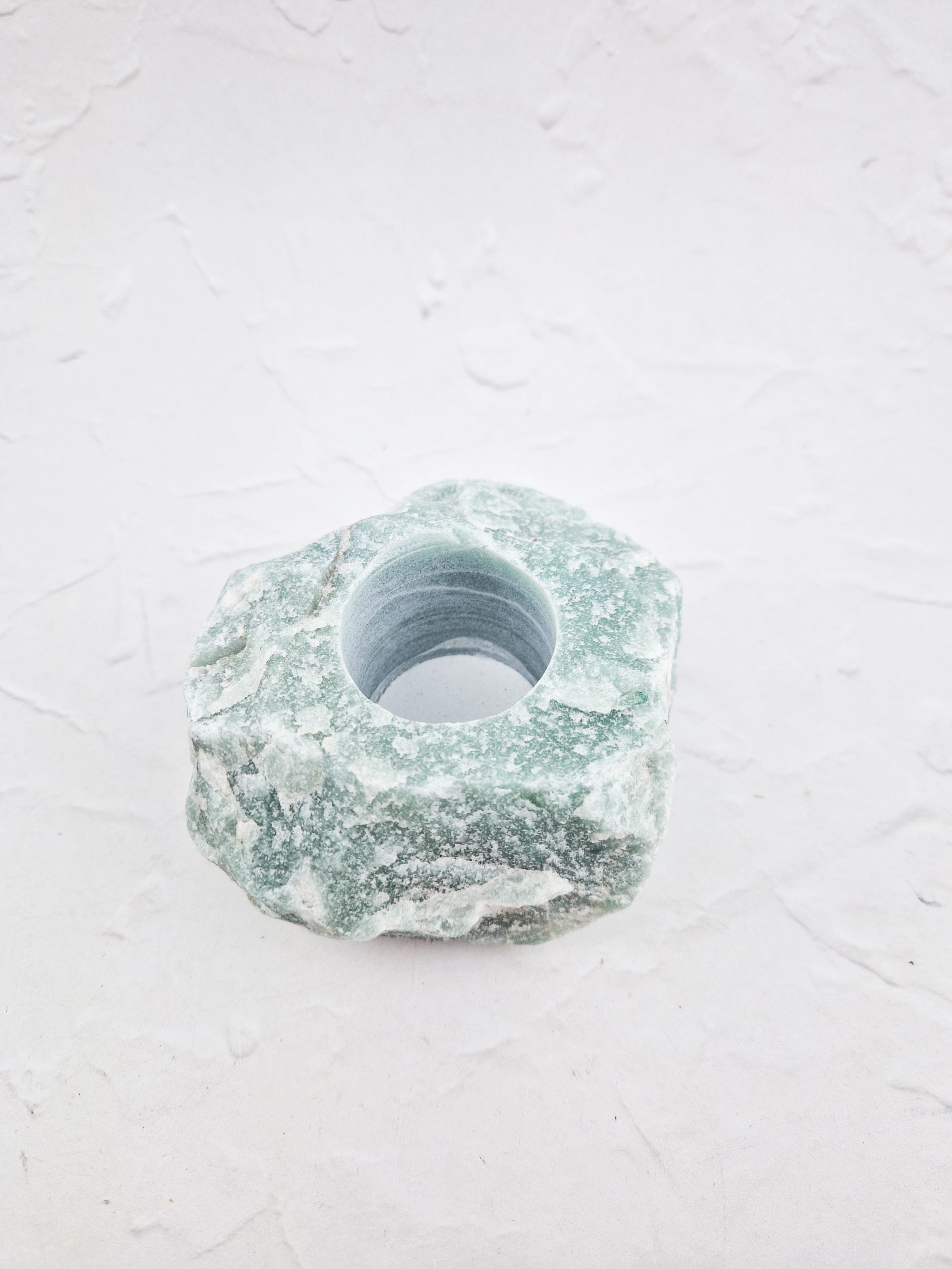 Groene kwarts waxinelichthouder