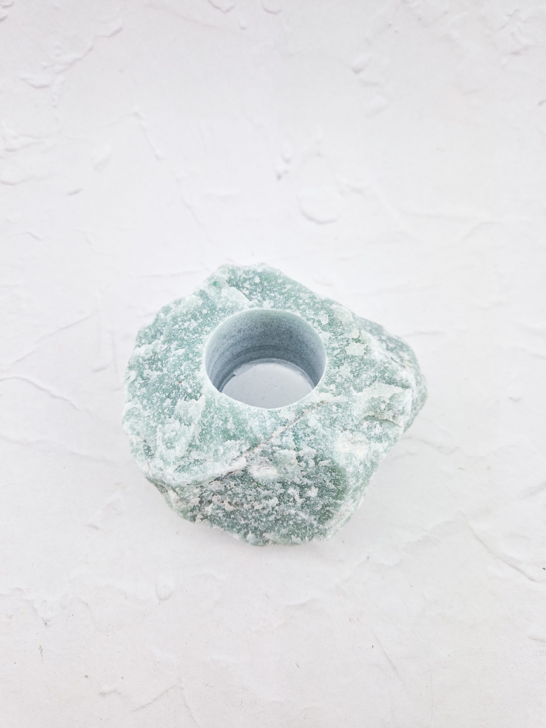 Groene kwarts waxinelichthouder