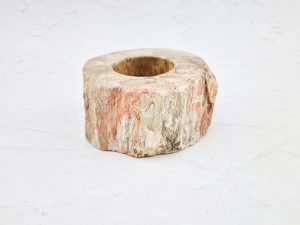 Versteend hout waxinelichthouder