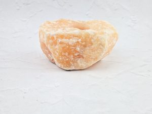 Oranje calciet waxinelichthouder