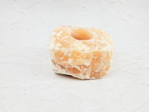 Oranje calciet waxinelichthouder