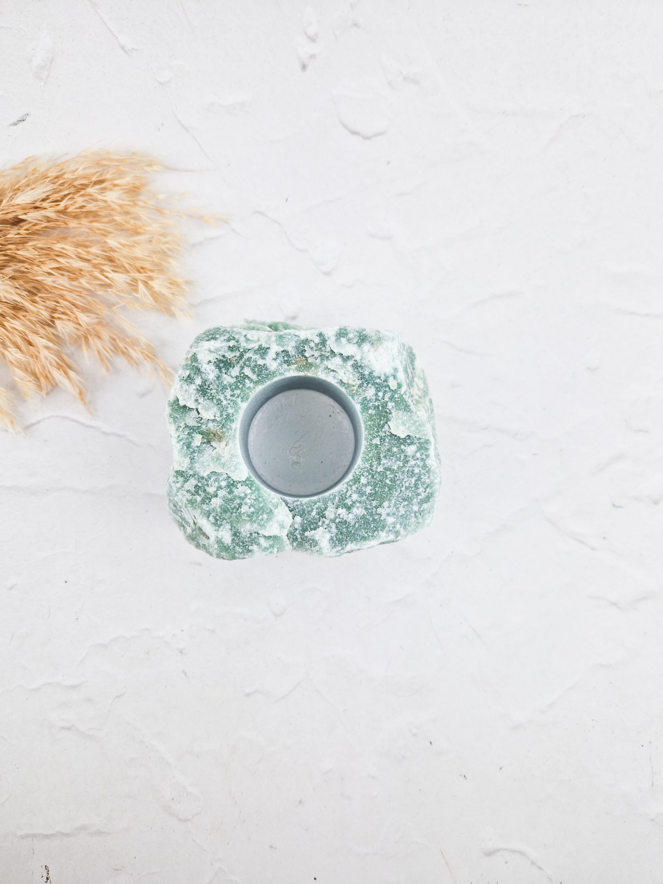 Aventurijn / groene kwarts waxinelichthouder