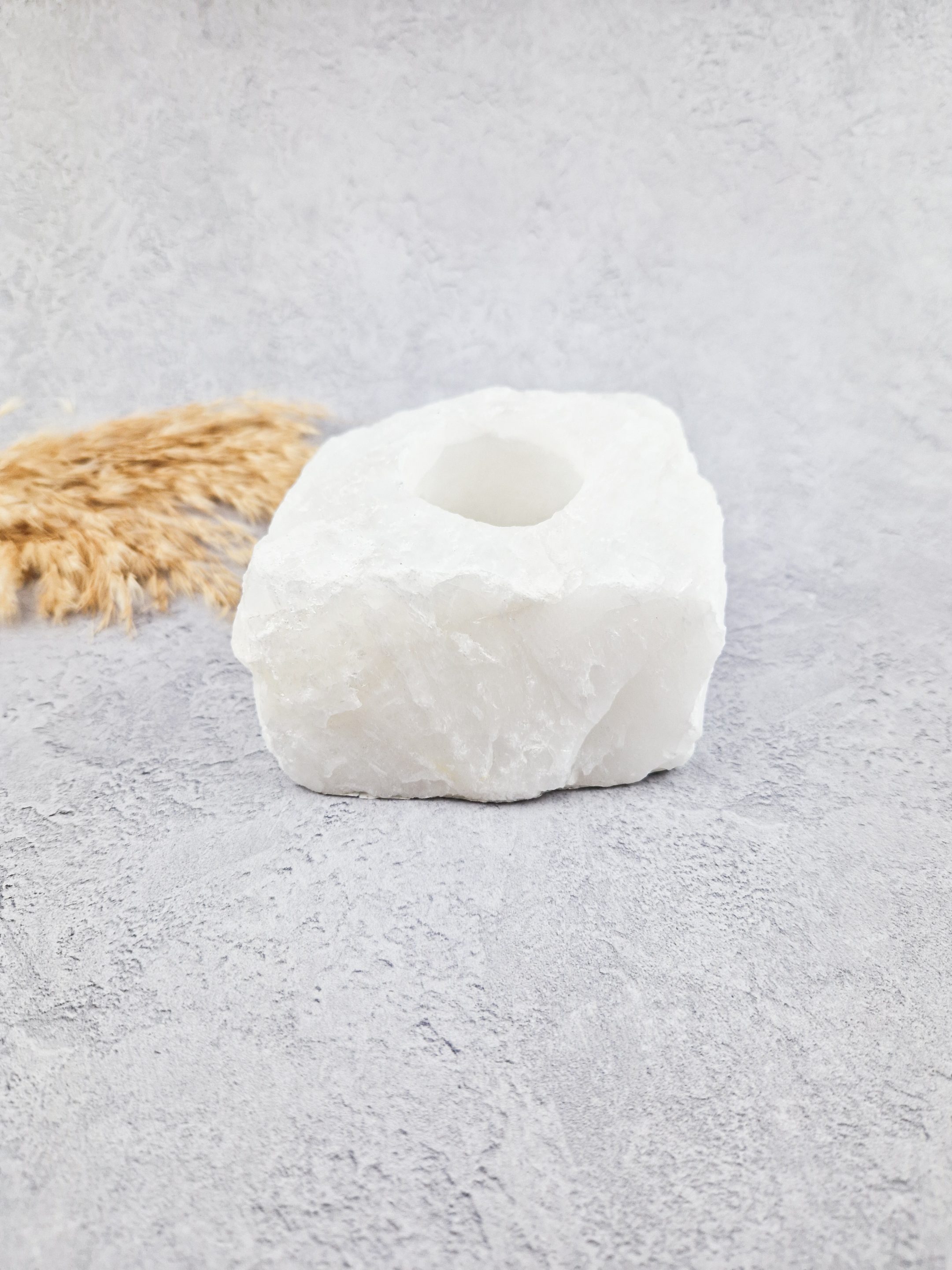 Bergkristal waxinelichthouder