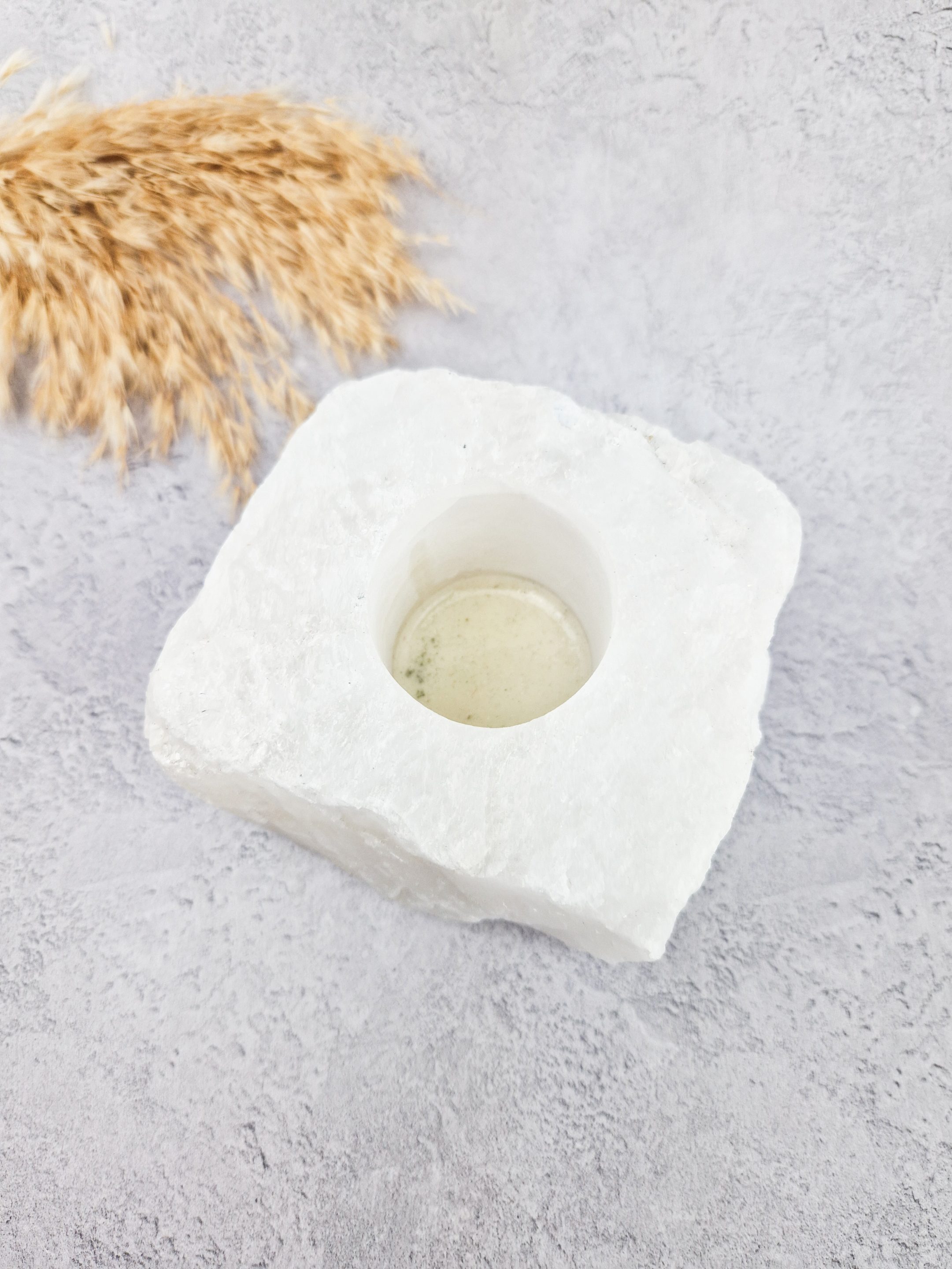 Bergkristal waxinelichthouder