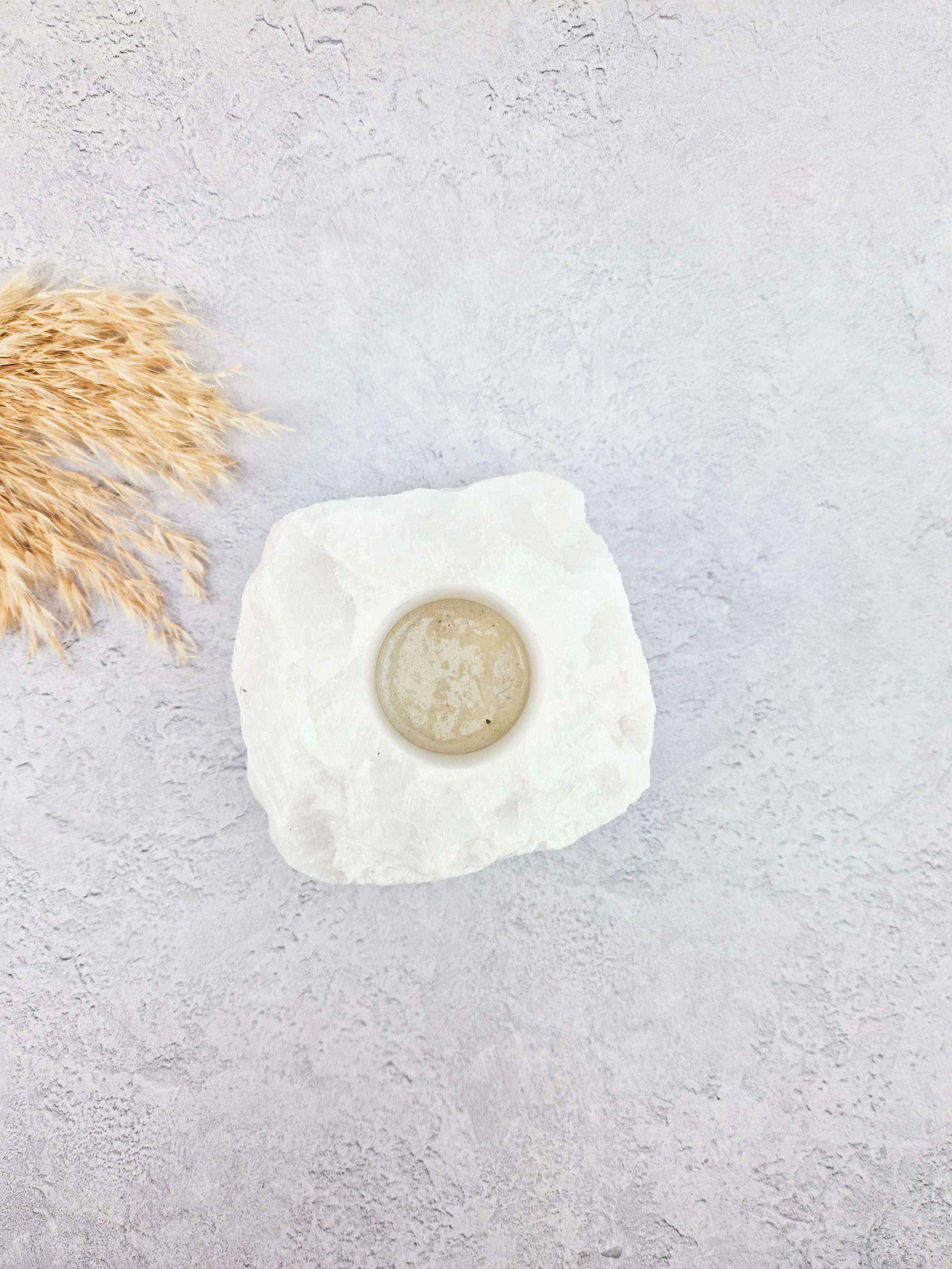 Bergkristal waxinelichthouder