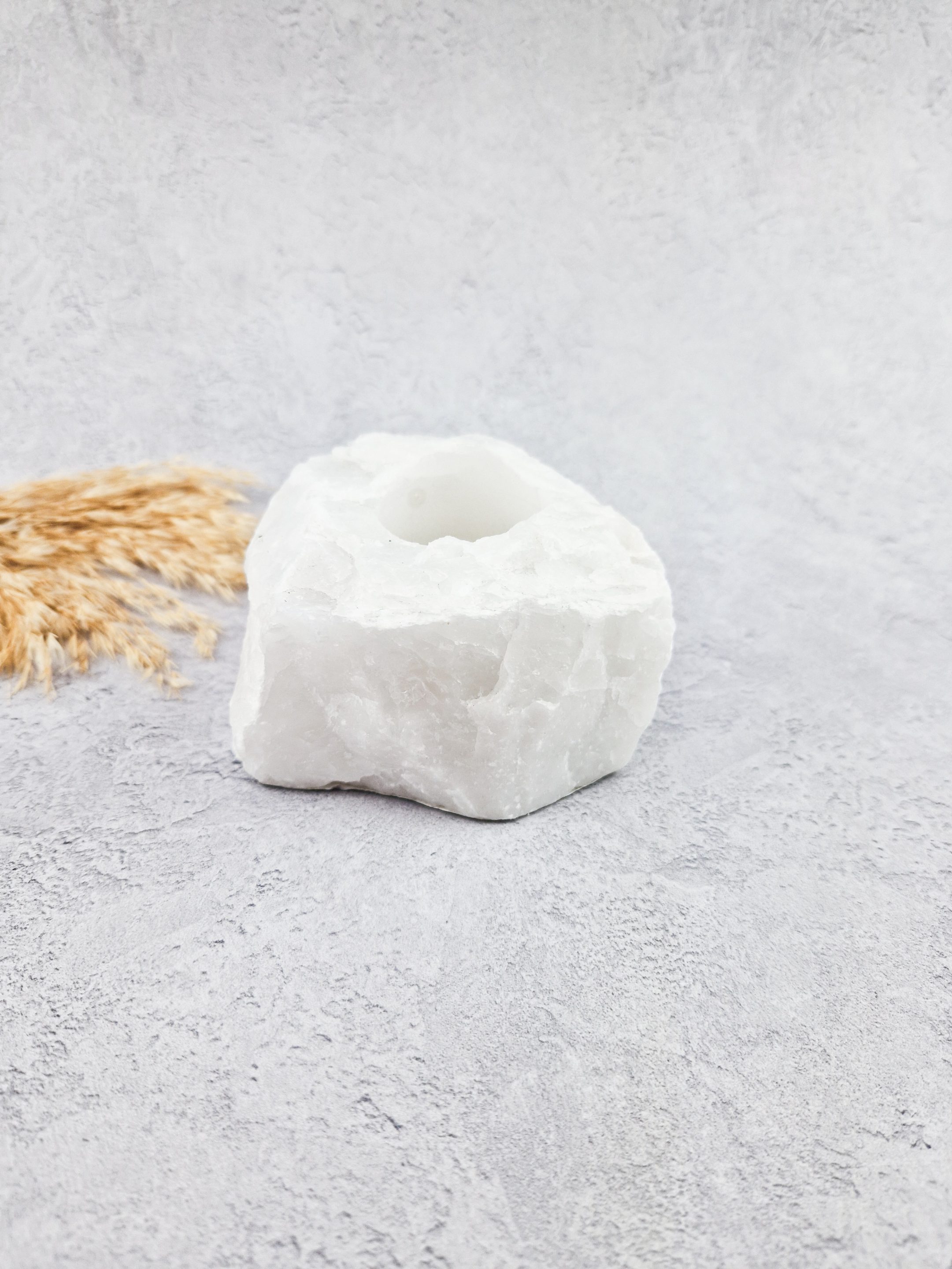 Bergkristal waxinelichthouder