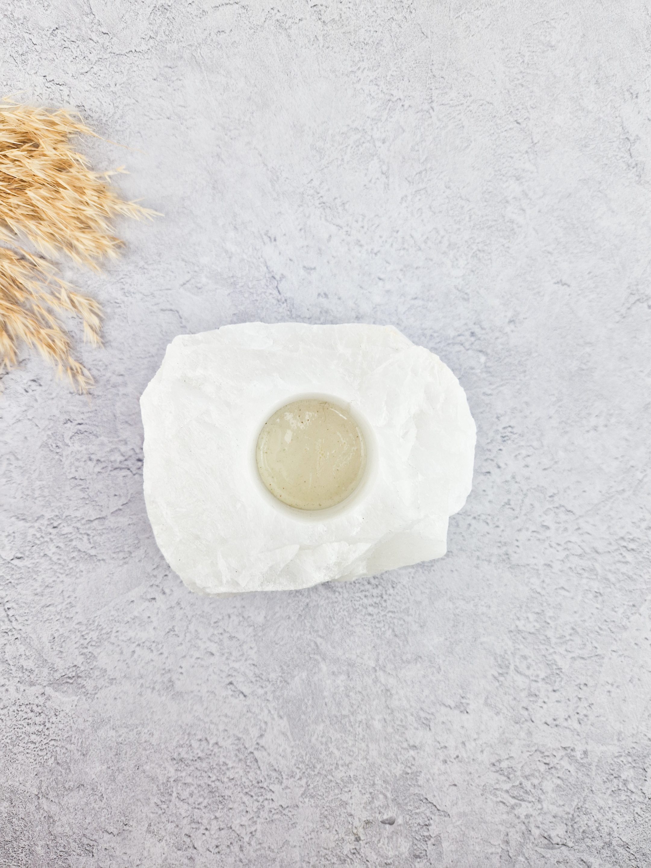 Bergkristal waxinelichthouder