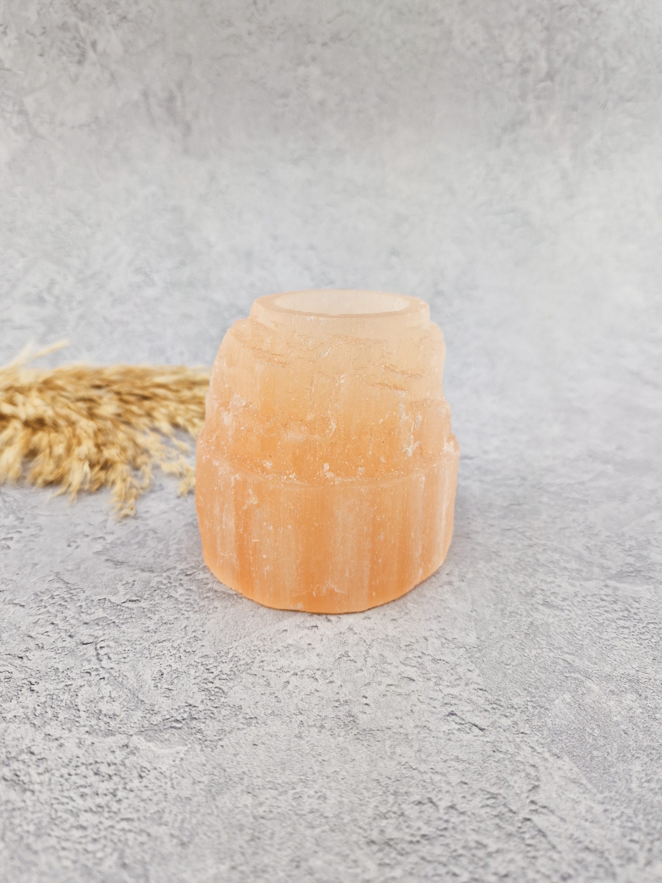 Seleniet waxinelichthouder rots (roze)