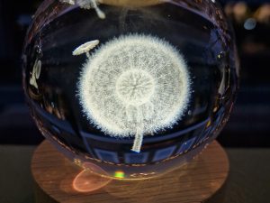 Glazen bol met lampje: make a wish