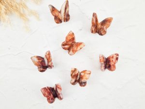 Red healer / hematoide kwarts 3d vlinder