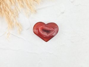 Carneool hart met druzy