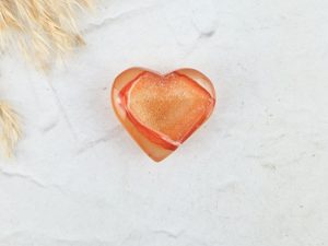 Carneool hart met druzy