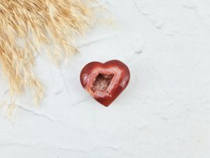 Carneool hart met druzy