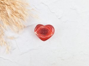 Carneool hart met druzy