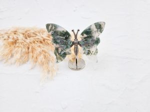 Vlindertje op standaard (mosagaat)