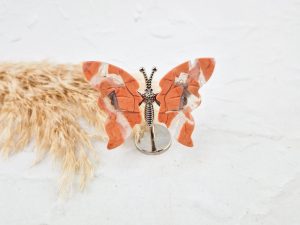 Vlindertje op standaard (roze jaspis)